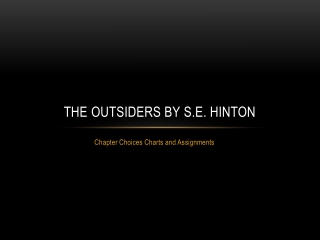 The Outsiders by S.E. Hinton