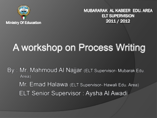 Mubararak Al Kabeer Edu. Area ELT Supervision 2011 / 2012