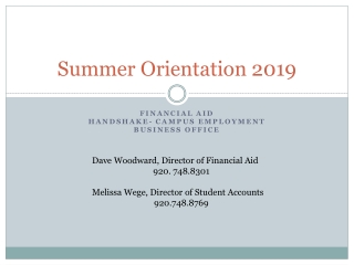 Summer Orientation 2019