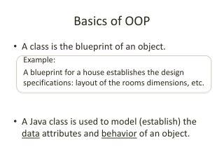 Basics of OOP