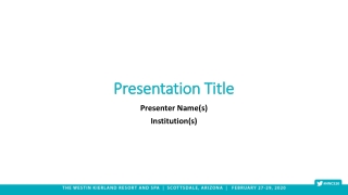 Presentation Title