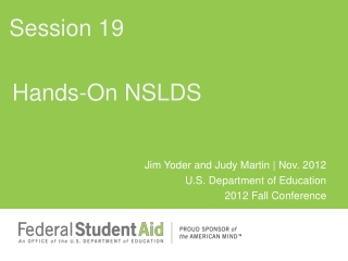 Hands-On NSLDS