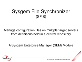 Sysgem File Synchronizer (SFiS)