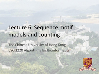 Lecture 6. Sequence motif models and counting