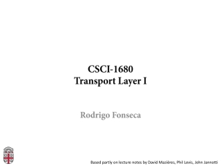 CSCI-1680 Transport Layer I