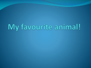 My favourite animal!