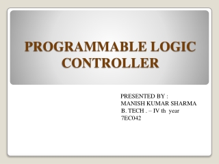 PROGRAMMABLE LOGIC CONTROLLER