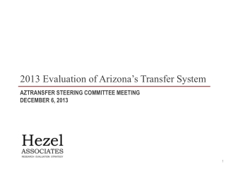 AZTransfer Steering Committee Meeting December 6, 2013