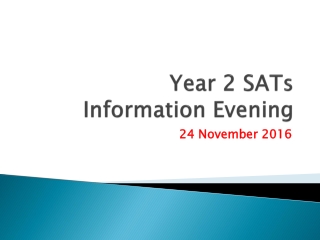 Year 2 SATs Information Evening