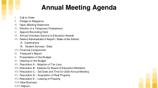 Annual Meeting Agenda