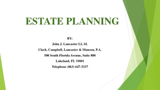 ESTATE PLANNING