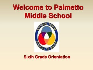 Welcome to Palmetto Middle School