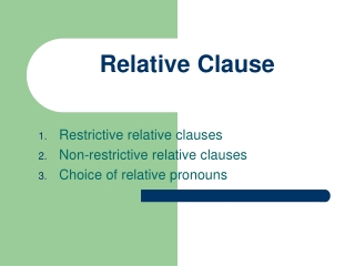 Relative Clause