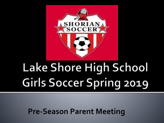 Lake Shore High School Girls Soccer Spring 2019