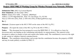 Project: IEEE P802.15 Working Group for Wireless Personal Area Networks (WPANs)