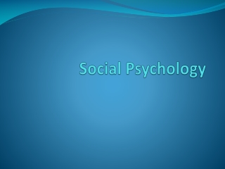 Social Psychology