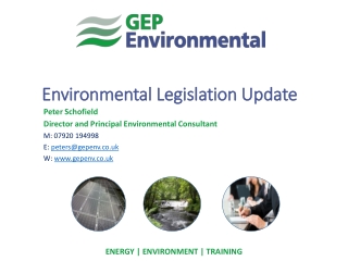 Environmental Legislation Update