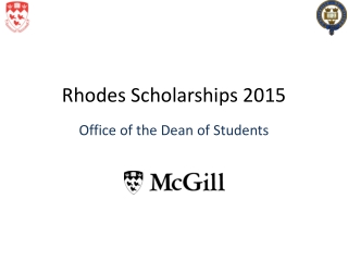 Rhodes Scholarships 2015