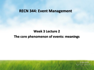 RECN 344: Event Management