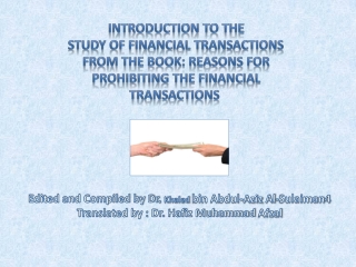 Introduction to the study of Financial Transactions
