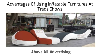 Advantages Of Using Inflatable Furnitures At Trade Shows