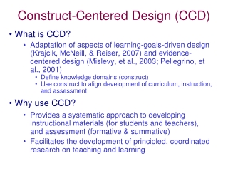 Construct-Centered Design (CCD)