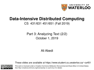 Data-Intensive Distributed Computing