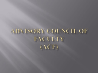 Advisory Council of Faculty (ACF)