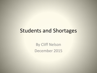 Students and Shortages