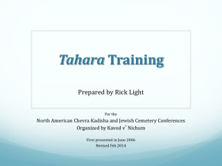 Tahara Training