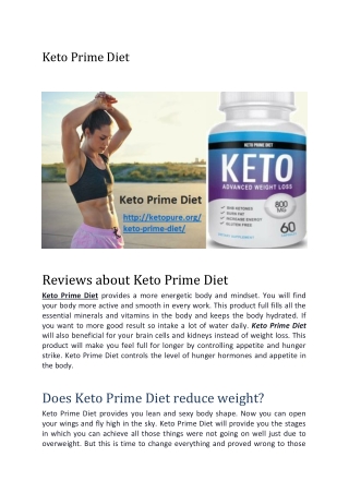 Keto Prime Diet