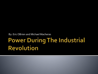 Power During The Industrial Revolution