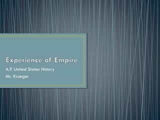 Experience of Empire