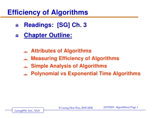 Efficiency of Algorithms