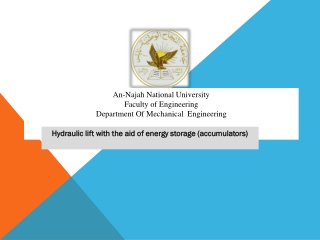 An- Najah National University Faculty of Engineering Department Of Mechanical Engineering