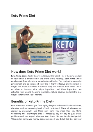 Keto Prime Diet