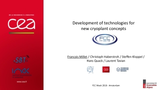 Development of technologies for new cryoplant concepts