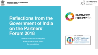 Reflections from the Government of India on the Partners’ Forum 2018