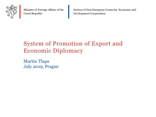 System of Promotion of Export and Economic Diplomacy