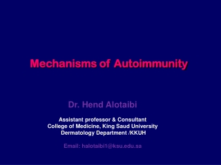 Mechanisms of Autoimmunity