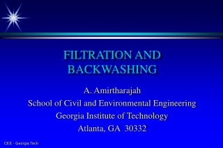 FILTRATION AND BACKWASHING