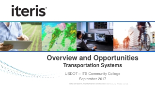 Overview and Opportunities Transportation Systems