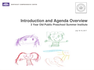 Introduction and Agenda Overview 3 Year Old Public Preschool Summer Institute