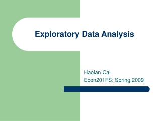 Exploratory Data Analysis