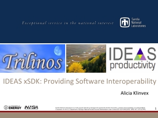 IDEAS xSDK : Providing Software Interoperability
