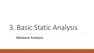 3 . Basic Static Analysis
