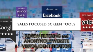 Sales focused screen tools