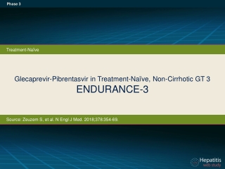 Glecaprevir - Pibrentasvir in Treatment-Naïve, Non-Cirrhotic GT 3 ENDURANCE-3