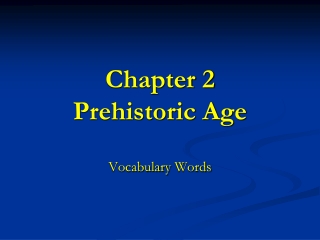 Chapter 2 Prehistoric Age