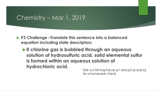 Chemistry – Mar 1 , 2019